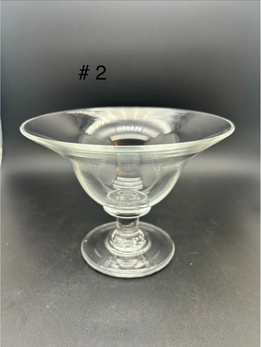 2 Simon Pearce Crystal Essex Compotes